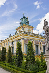 Baroque 17th century Wilanow Palace  in Warsaw, Poland