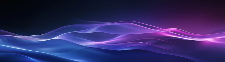 Wavy Purple and Blue Abstract Art