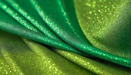 Green glitter  silk Fabric For Christmas, wedding, birthday, valentine  background 
