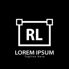 letter RL logo. RL. RL logo design vector illustration for creative company, business, industry