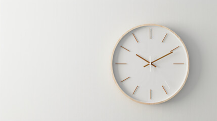 A contemporary wall clock with minimalist design.