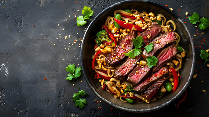 Modern Style Pad Thai Beef with Angus Roast Beef Slices