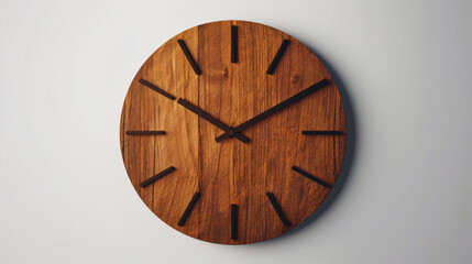 A contemporary wall clock with minimalist design.