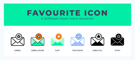 Favourite icons set. Different style of icons simple vector illustration.