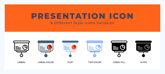 Presentation symbol. logo. icon vector illustration.