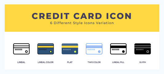 Credit card icon vector illustration. trendy styles