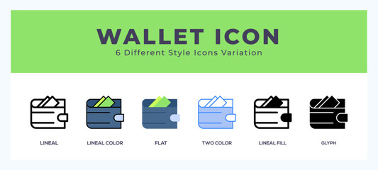 Wallet icon for websites and apps. vector illustration