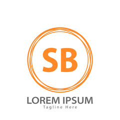 letter SB logo. SB. SB logo design vector illustration for creative company, business, industry
