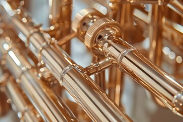 close up of a brass instrument  - obrazy, fototapety, plakaty