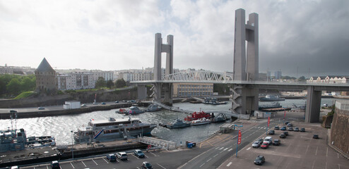 Paysage de la ville de Brest en Bretagne - France