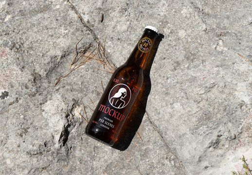 Laying Bottle Mockups