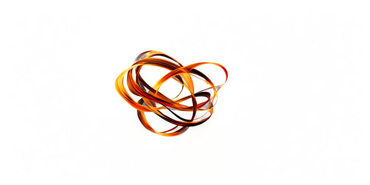 A dynamic sculpture of swirling ribbons Transparent Background Images 