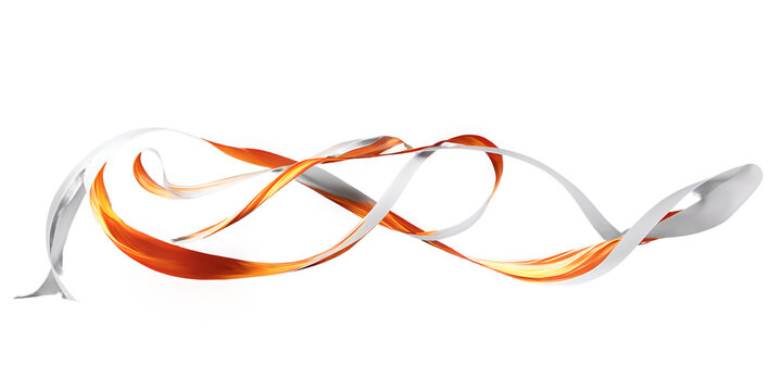 A dynamic sculpture of swirling ribbons Transparent Background Images