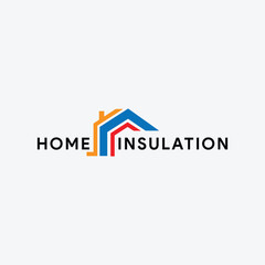 home repairing and home insulation logo design vector