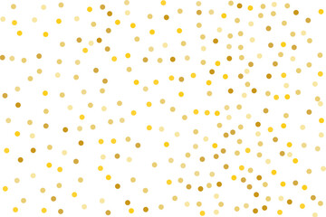 Background with Golden glitter, confetti. Gold polka dots, circles, round. Typographic design. Bright festive, festival pattern for party invites, wedding, cards, phone Wallpapers. Vector illustration - 767358067
