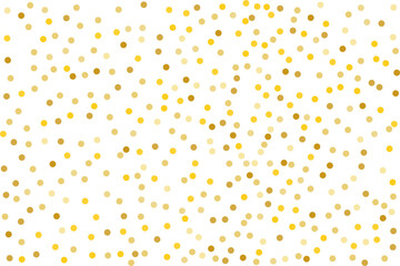 Background with Golden glitter, confetti. Gold polka dots, circles, round. Typographic design. Bright festive, festival pattern for party invites, wedding, cards, phone Wallpapers. Vector illustration - 767358068