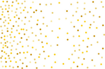 Background with Golden glitter, confetti. Gold polka dots, circles, round. Typographic design. Bright festive, festival pattern for party invites, wedding, cards, phone Wallpapers. Vector illustration - 767358072