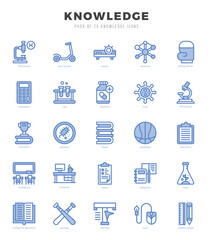 Knowledge icons set for website and mobile site and apps.