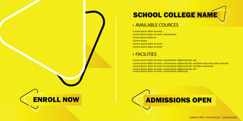 concept with cloud, admissions open flyer for school college , marketing flyer, book now flyer poster template 