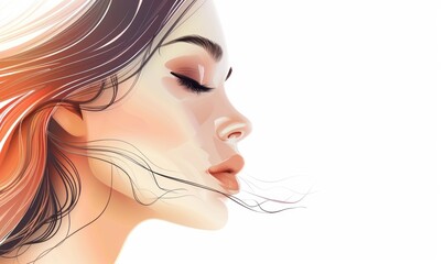 A beautiful image of a woman (skin care, body care, beauty salon)