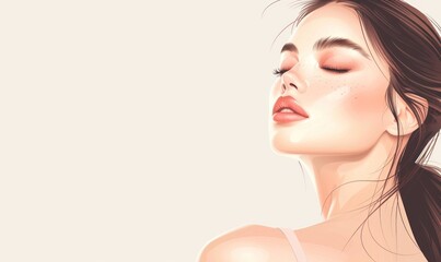 Obraz premium A beautiful image of a woman (skin care, body care, beauty salon)