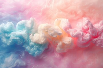 Colorful cotton candy in soft pastel color background, romantic pastel texture background. 