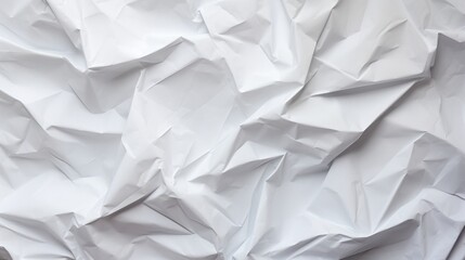White crumpled paper texture abstract background.