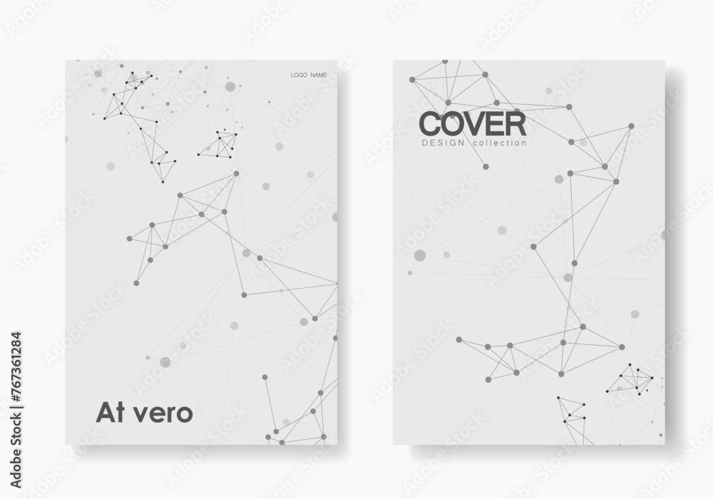 Poster Connection vector template. Abstract background