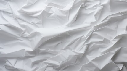 Obraz premium White crumpled paper texture abstract background.