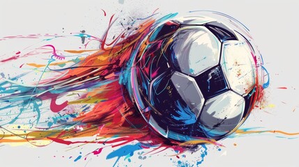 A graffiti-style soccer ball - obrazy, fototapety, plakaty