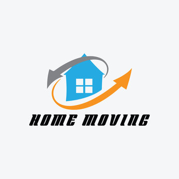 house moving logo design design vector