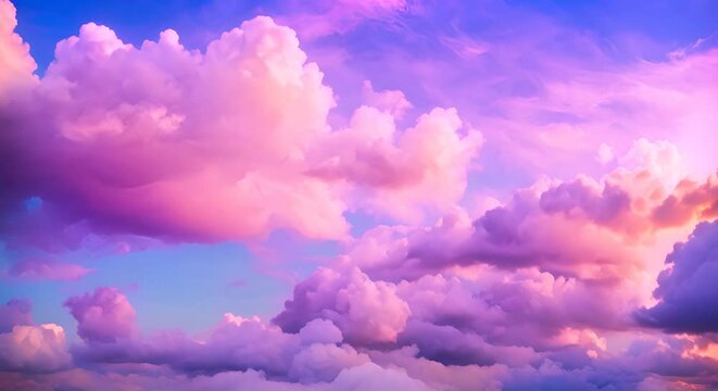 Cinemagraph twirl of colorful clouds in the sky.