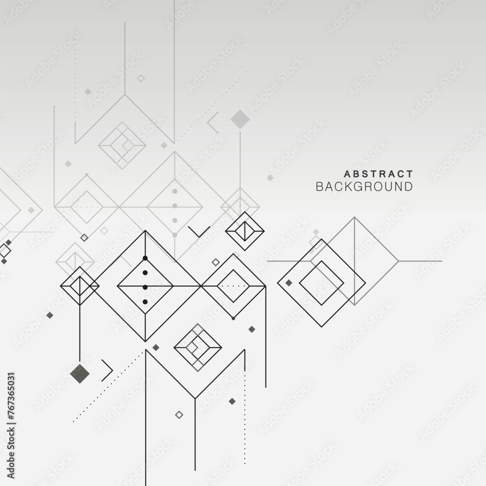 Aufkleber science network pattern. connecting lines and dots on simple background. vector abstract design