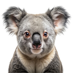 Obraz premium Portrait of koala, isolated on transparent background.