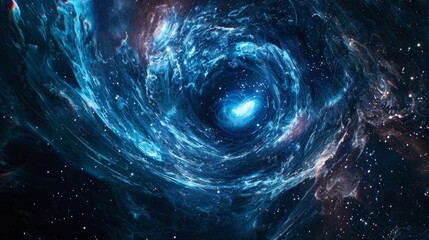 An abstract space wallpaper capturing the mesmerizing allure of a black hole