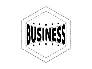 Modern Business Badge: Ellegant and modern business badge in black(white background) - [Isolated - Transparent Background]