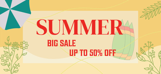 promo summer background vintage vector minimalist logo abstract design