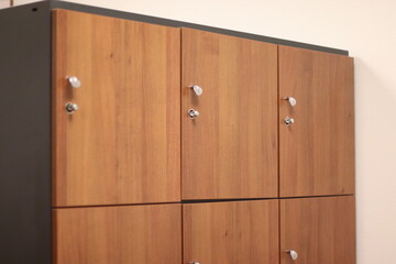 Fototapeta premium Lockers in the sports hall.