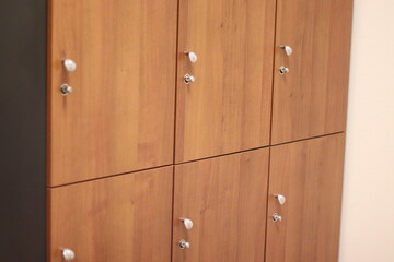 Fototapeta premium Lockers in the sports hall.