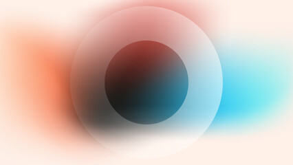 Futuristic abstract blurred background with bright color gradients and circle shape. Vibrant graphic template for creative graphic design. Vector illustration.