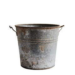 old bucket isolated on white