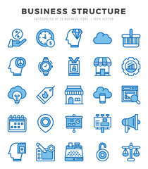 Business Structure icons set. Vector illustration.