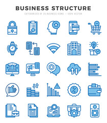 Business Structure Two Color icons collection. Two Color icons pack. Vector illustration