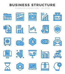 Business Structure web icons in Two Color style.