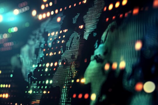 Active world trade world market. Global electronics mark, world trademark, trade icons, global electronics mark, news broadcast, ai background, trademark ai background, world background 