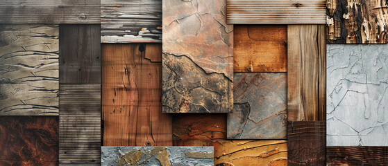 Assorted wooden textures showcasing a variety of patterns and grains.