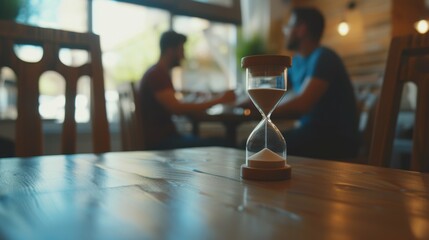 spending free time outside at a cafe