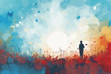 abstract background for ANZAC Day - obrazy, fototapety, plakaty
