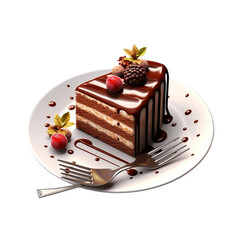 chocolate cake on plate