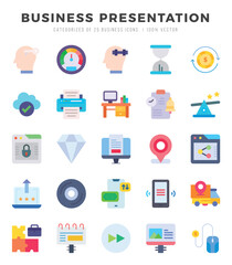 Fototapeta na wymiar icons set. Business Presentation for web. app. vector illustration.